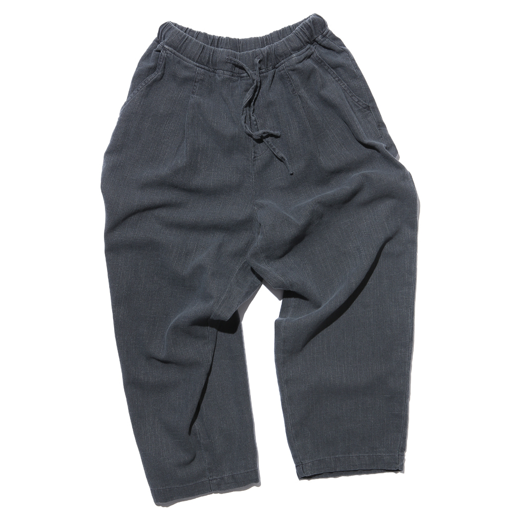 공백 Wide One Tuck Linen Like Pants(Garment Dyeing)_Charcoal Grey