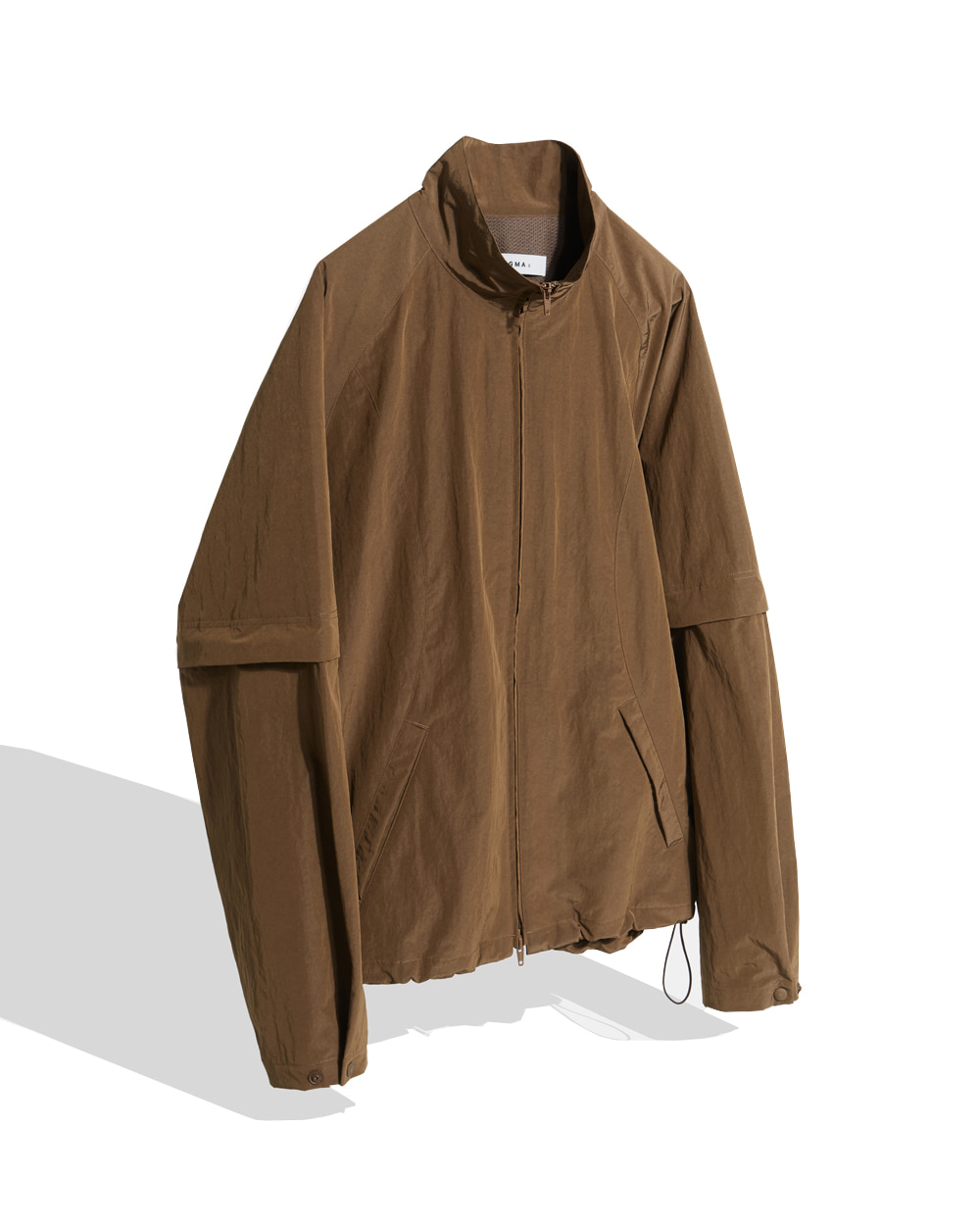 이니그마 Detachable Zip-up Jacket (Brown)