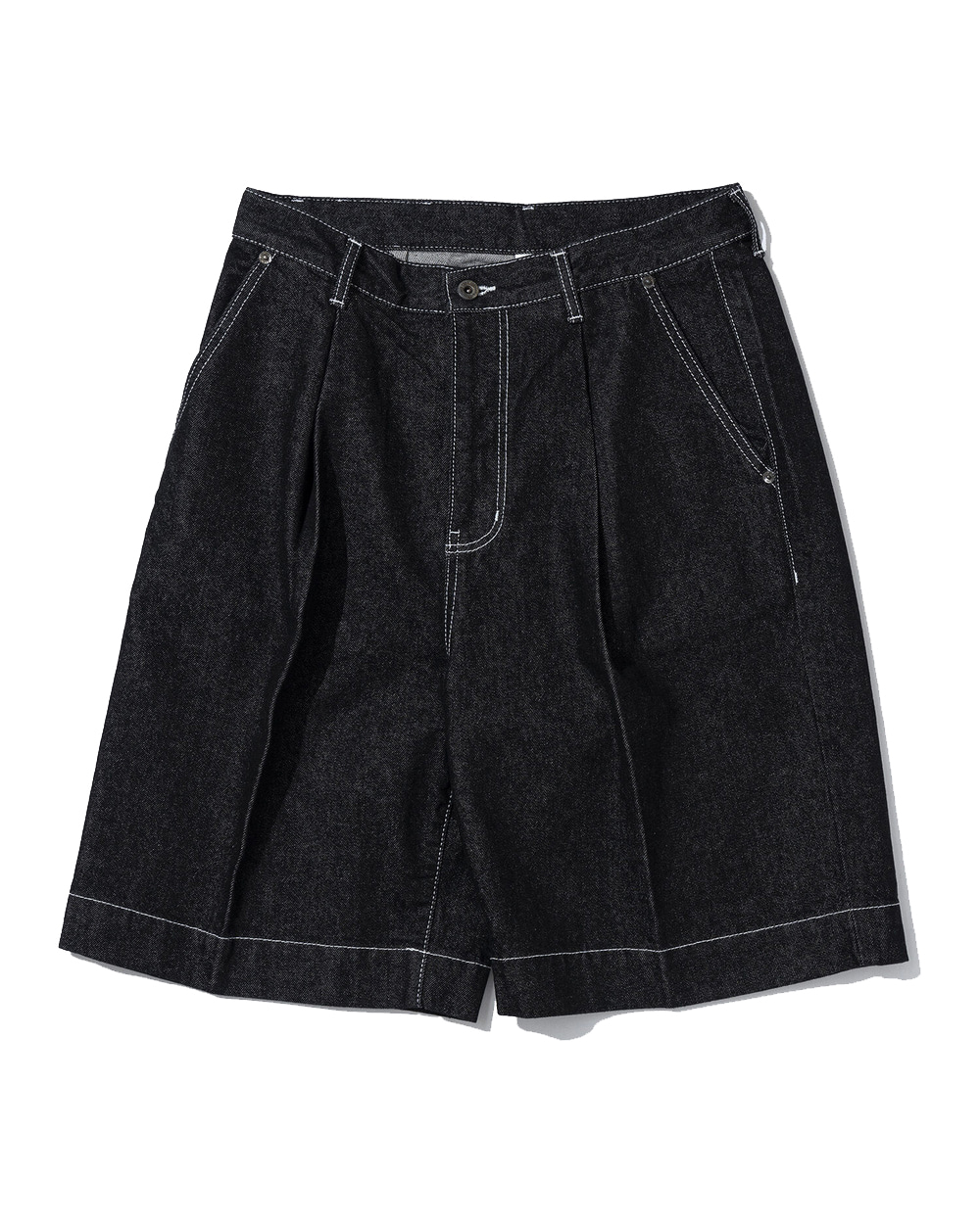 예아 Wide Denim Shorts (Black)