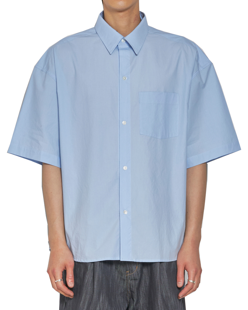 마티스더큐레이터 Regular half shirts (Sky blue)
