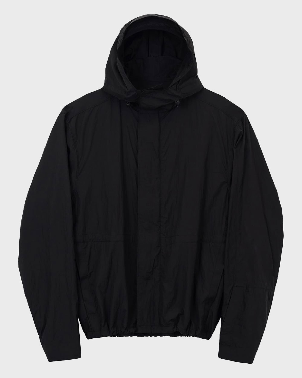 ÉÉ (Étiquette-vidÉ) Nylon hooded jacket_UNISEX (Black)