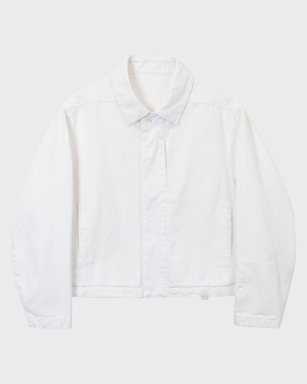 ÉÉ (Étiquette-vidÉ) Garments dyed blouson_UNISEX (White)
