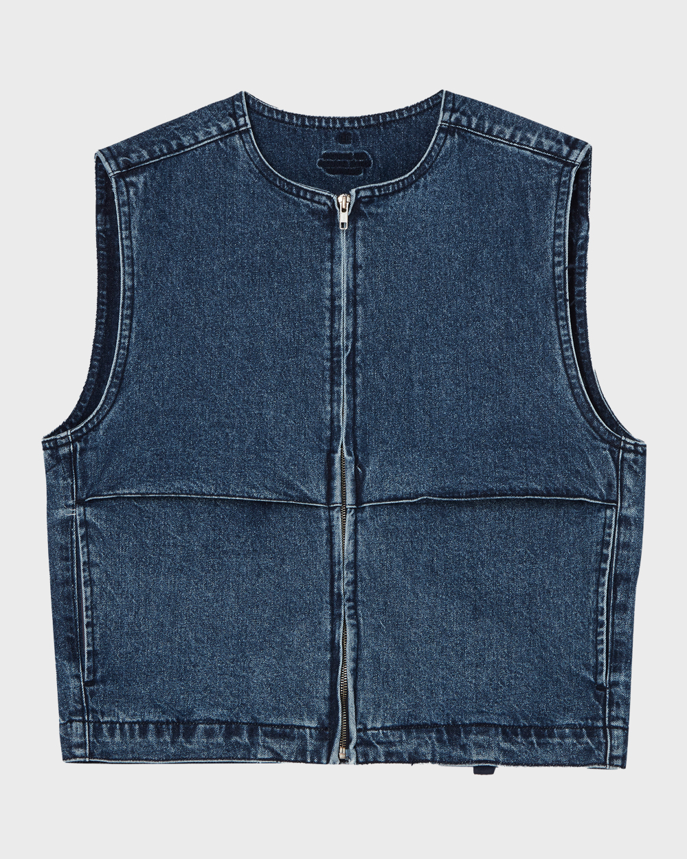 ÉÉ (Étiquette-vidÉ) Washed denim vest (Blue)