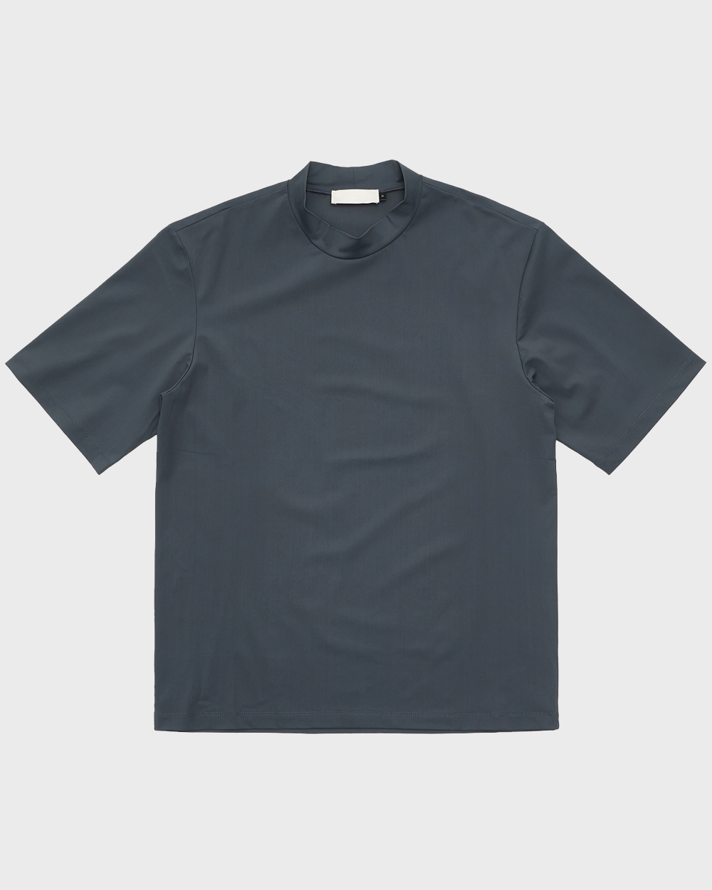 Mock Neck T-Shirt (Charcoal)