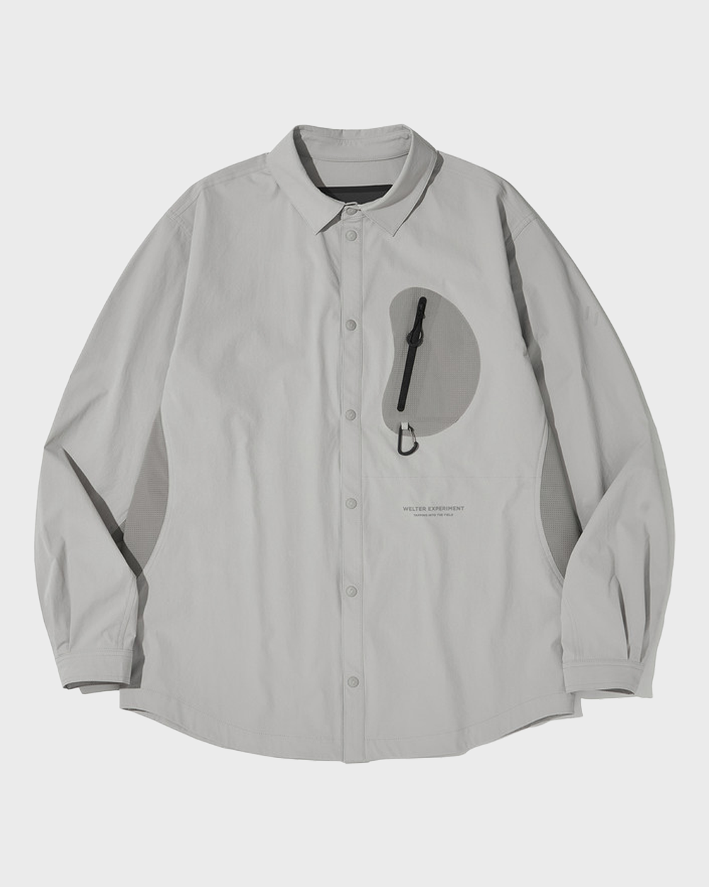 Heart Pocket Shirt Jacket (Light Gray)
