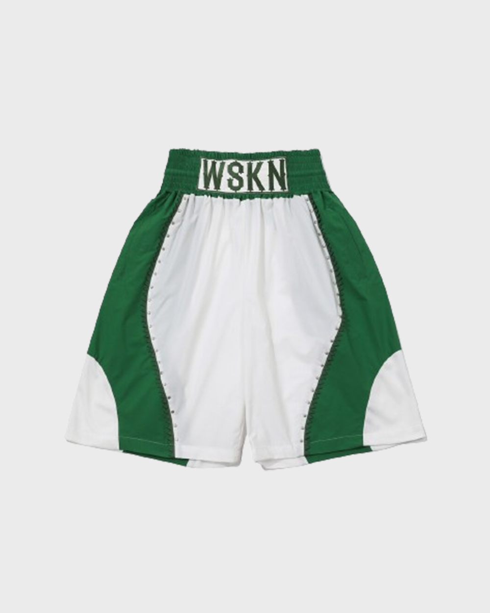 Sawtooth Line Boxing Shorts (Green)