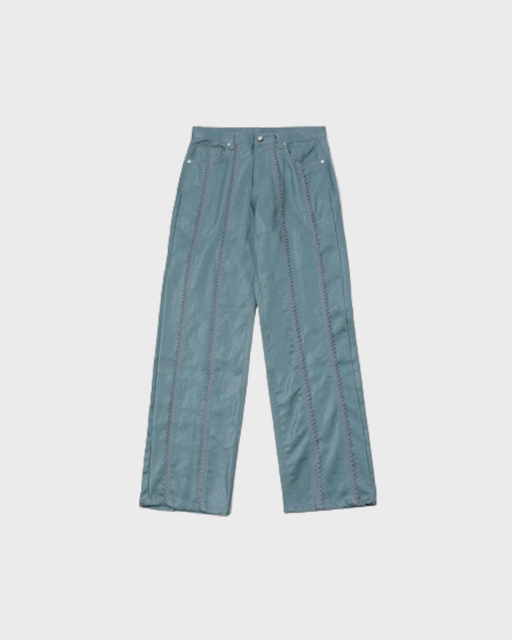 Sawtooth Line Coated Pants (Blue)