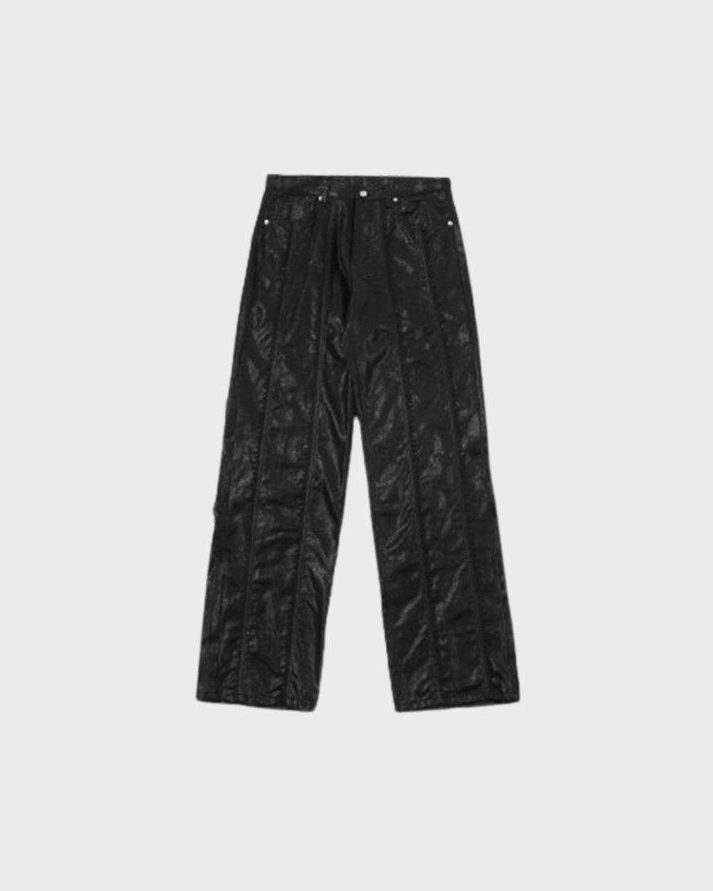 Sawtooth Line Coated Pants (Black)