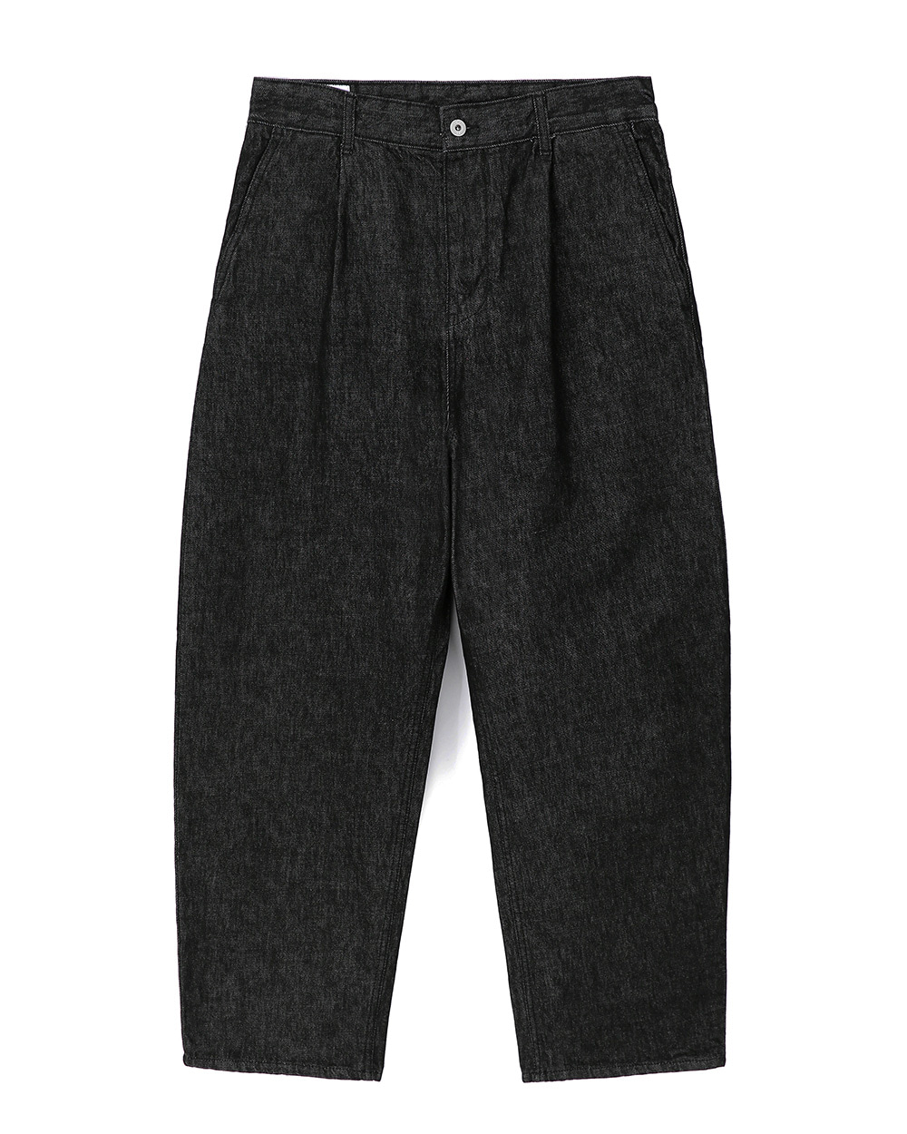 아트이프액츠 One Tuck Curve Denim Pants (Washed Black)