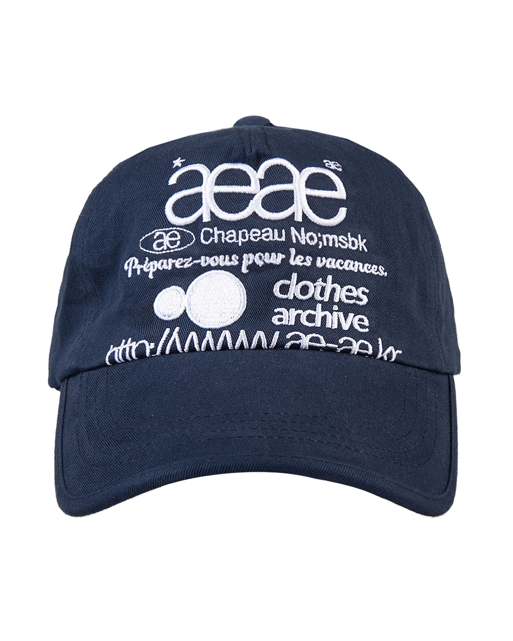aeae Web Logo 5Pannel Cap (Navy)