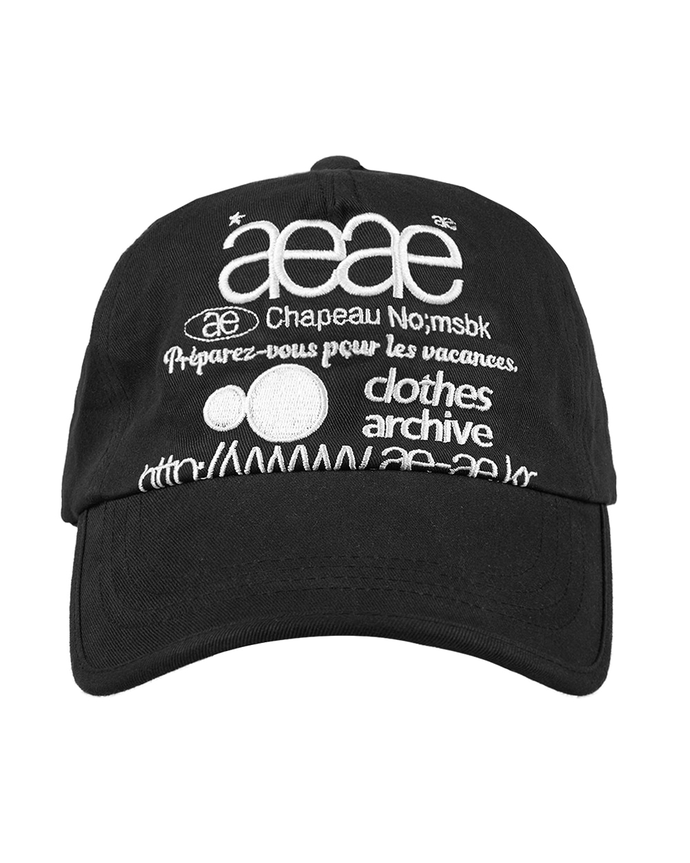 aeae Web Logo 5Pannel Cap (Black)