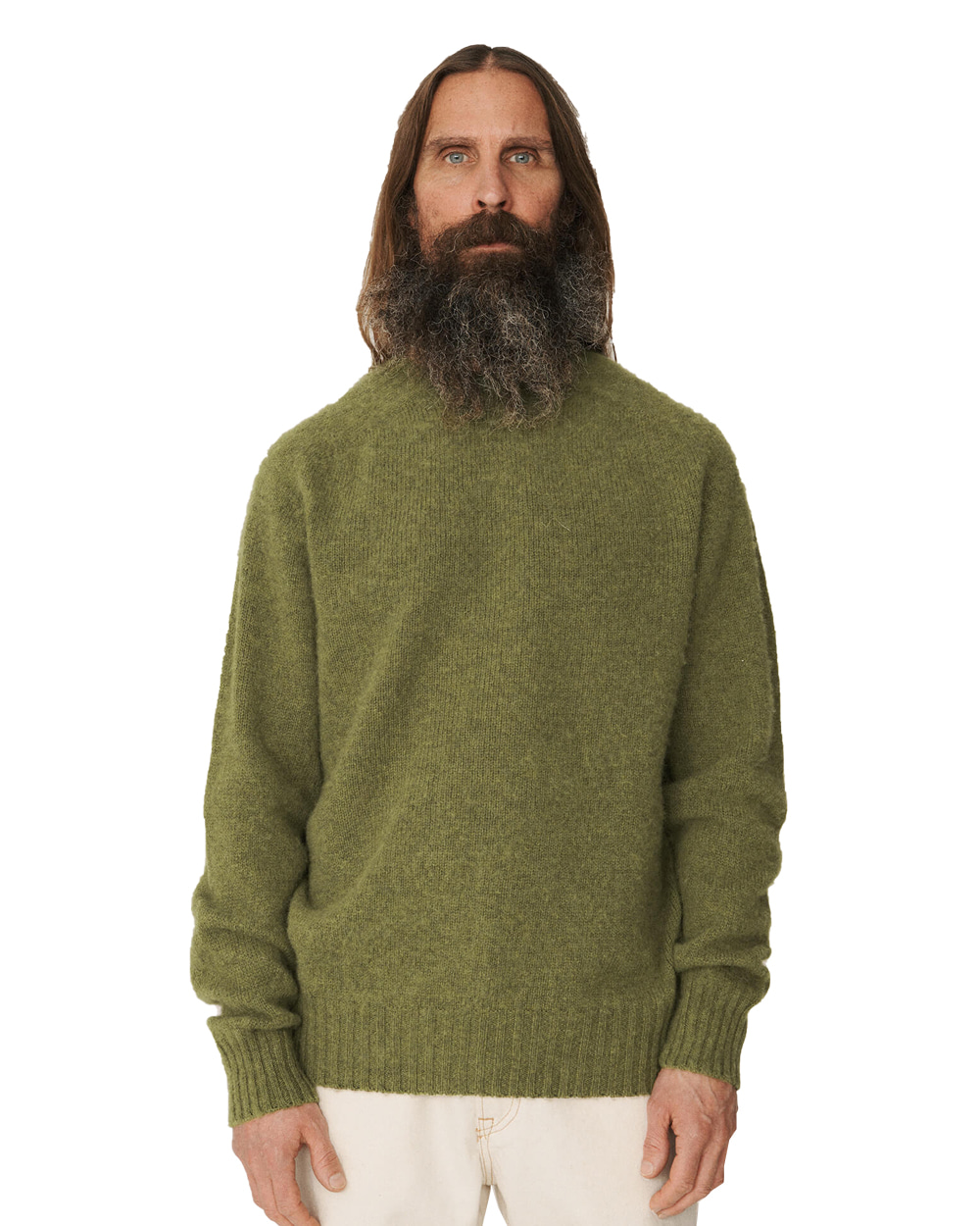 Suedehead Crew Neck Knit (Olive)