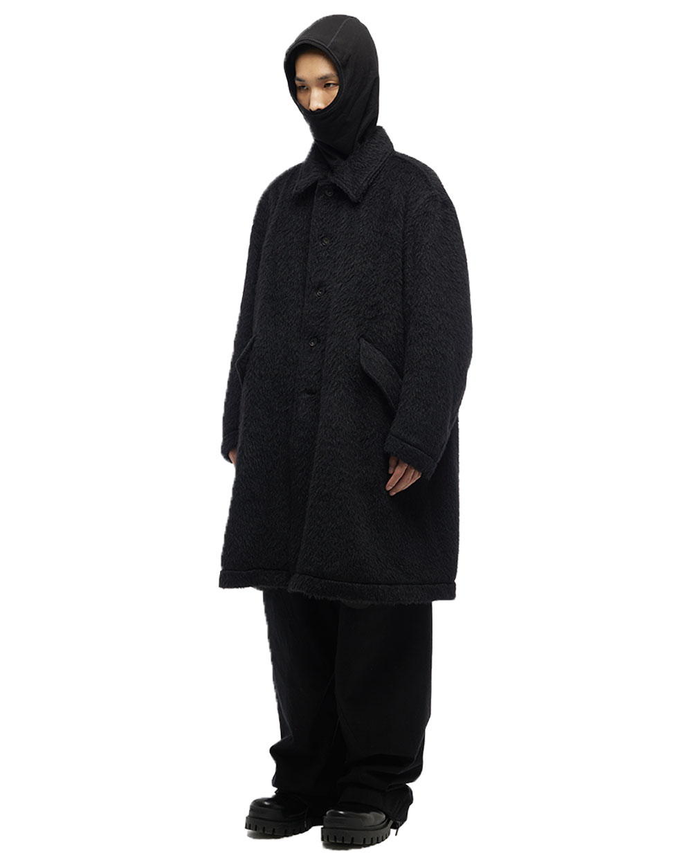LCBX ​Mohair mac coat _Tailor made (Black)