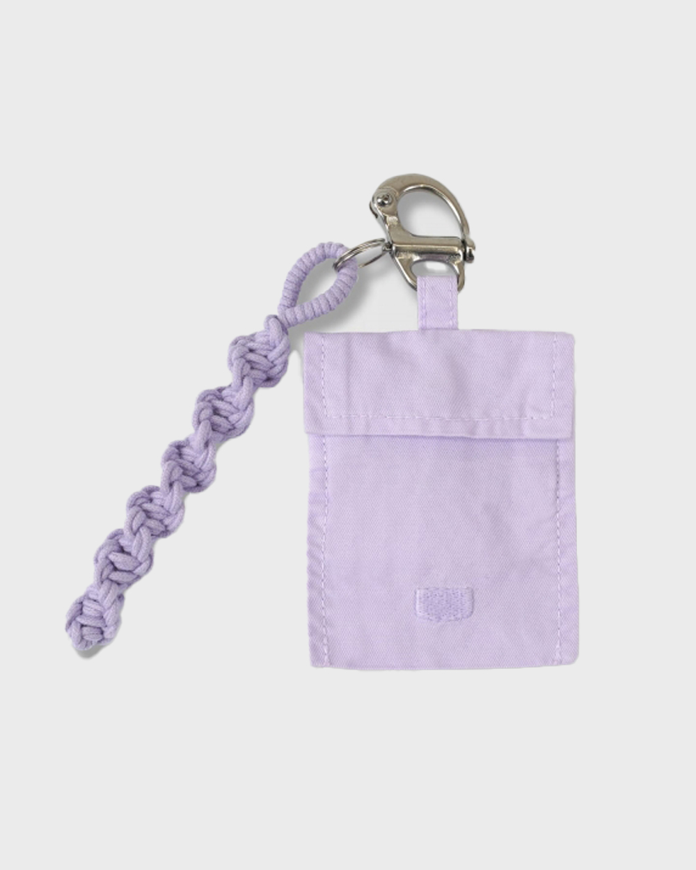 Garments Dyed Pocket Keyring (Light Purple)