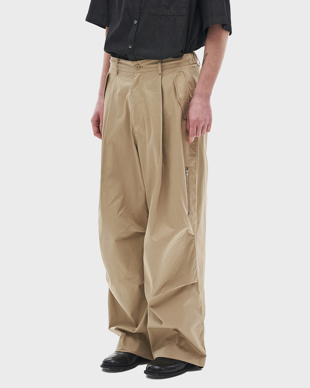 노운 Wide multi pants (Beige)