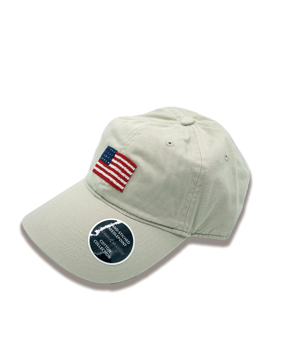 SMATHERS&amp;BRANSON American Flag Needlepoint Hat (Stone)