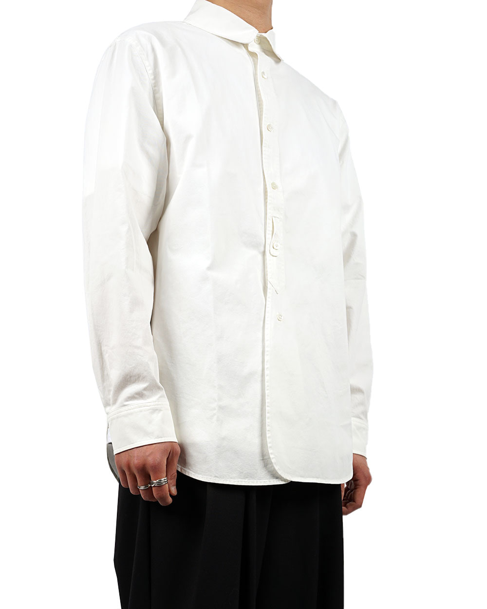 안트렉트 Oversized Long Shirts (White)