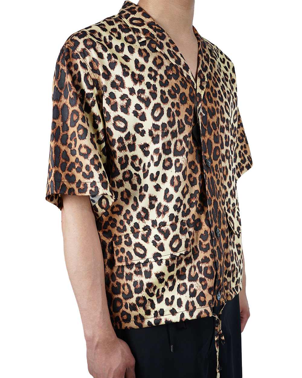 하버색 Leopard ester short-sleeved shirt (Leopard)
