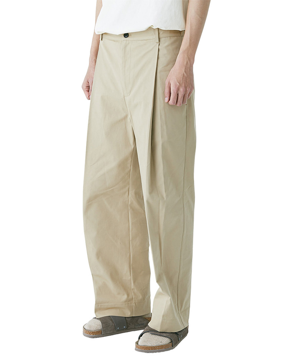 비얼디드키드 Cotton silhouette pants (Beige)