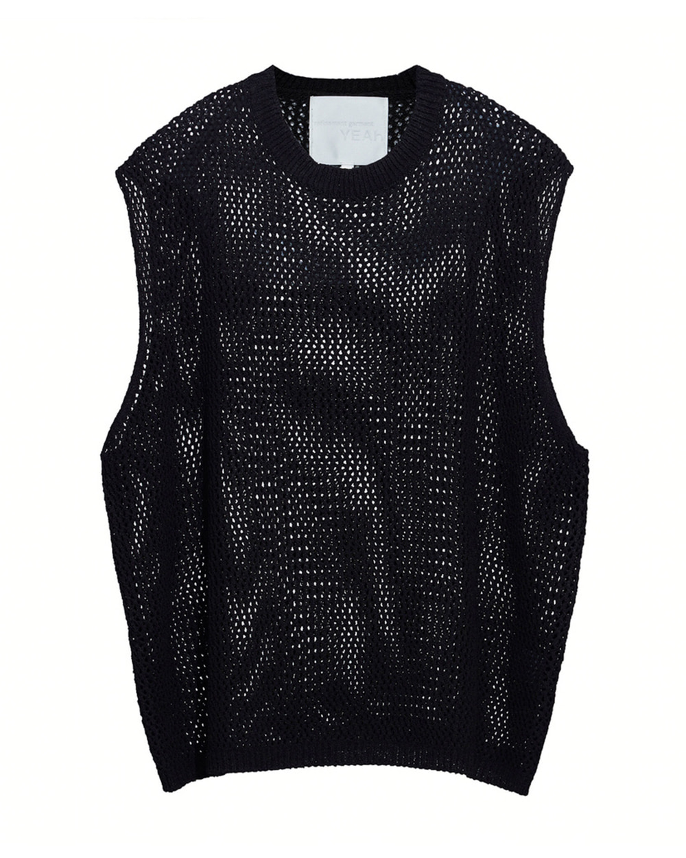 예아 Netted Knit Vest (Black)