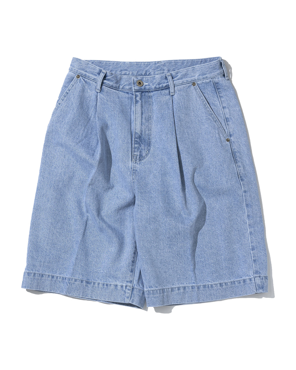 예아 Wide Denim Shorts (Washed Blue)