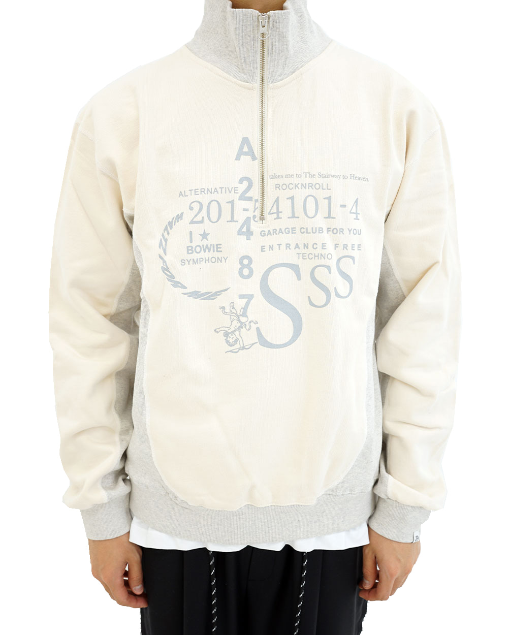 조거쉬 Half-zip Sweatshirt (White/Ivory)