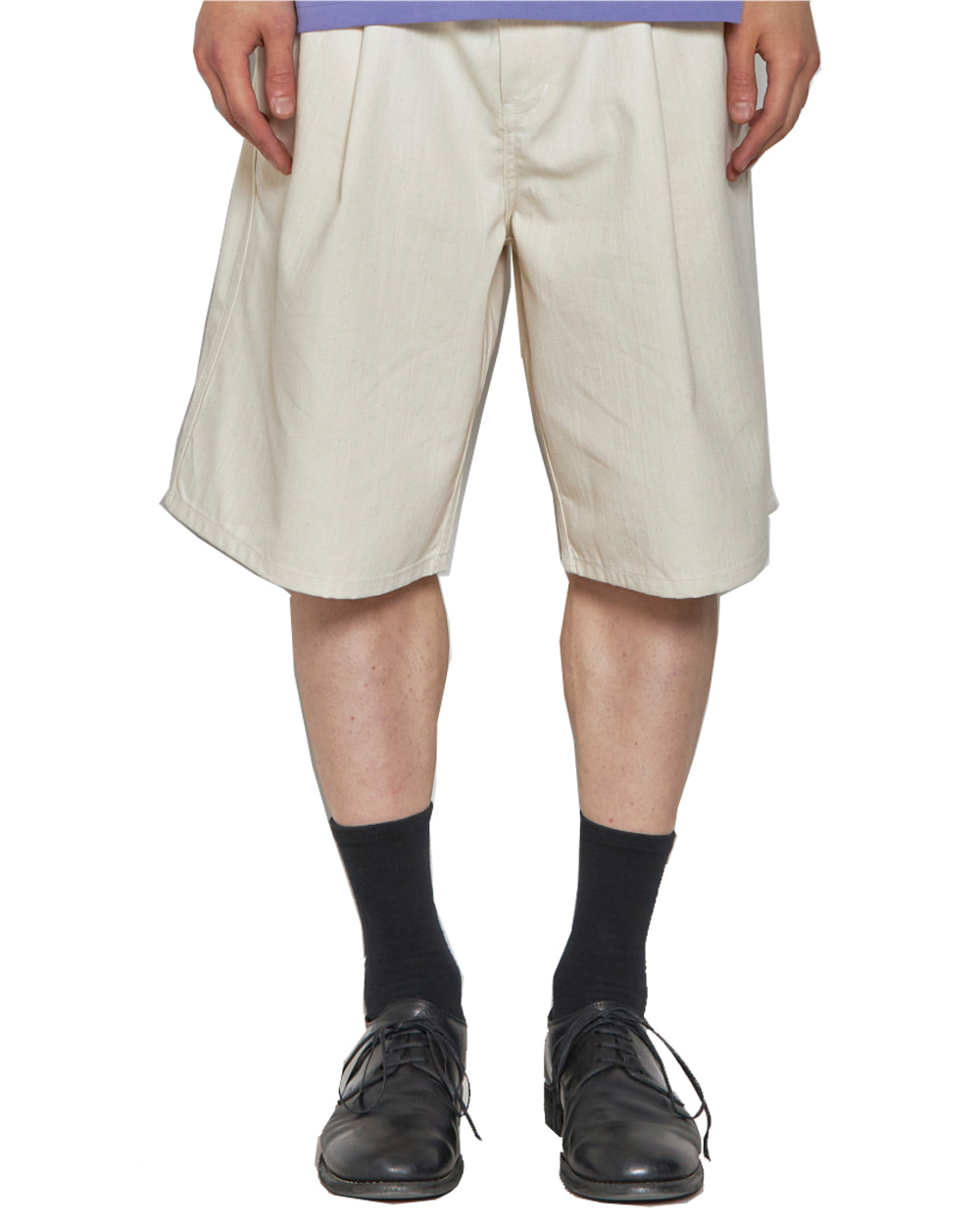 Bermuda Denim Pants (Ivory)