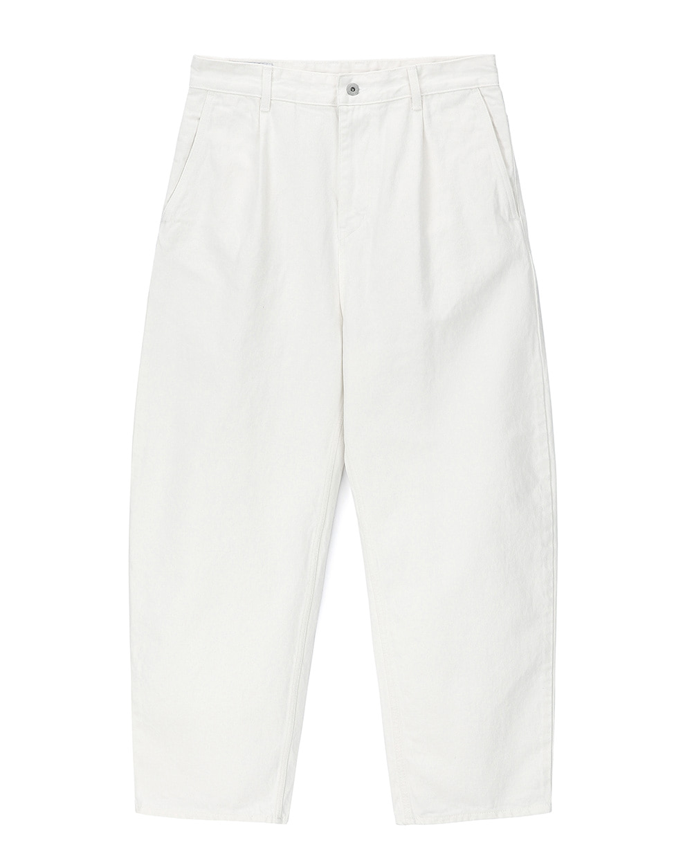 아트이프액츠 One Tuck Curve Denim Pants (Off White)