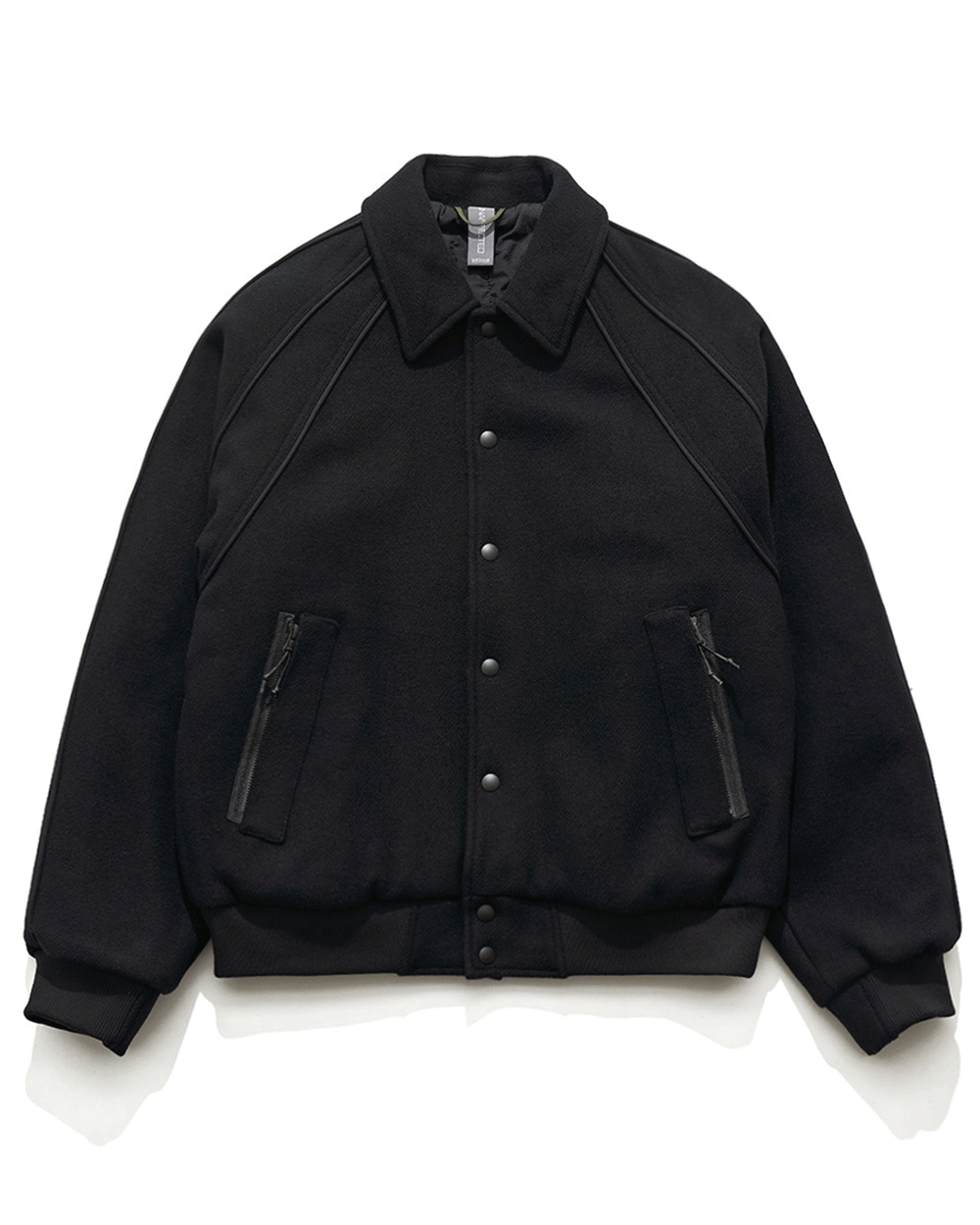 언어펙티드 Varsity jacket (Black)