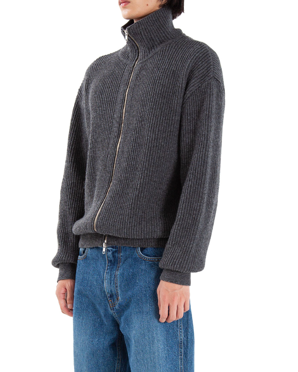 마티스더큐레이터 Full zip knit (Charcoal)