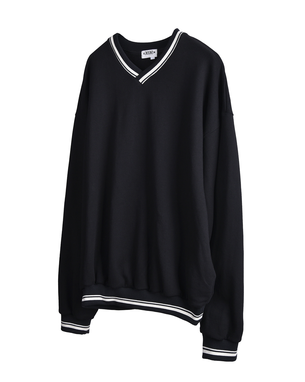 aeae V Neck Sweatshirts (Black)