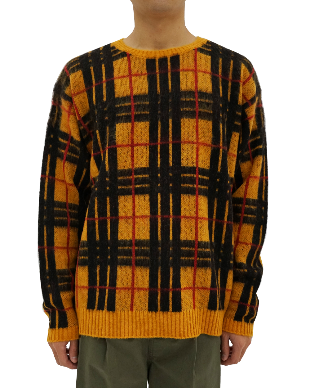 Jacquard Mohair Sweater (Yellow)