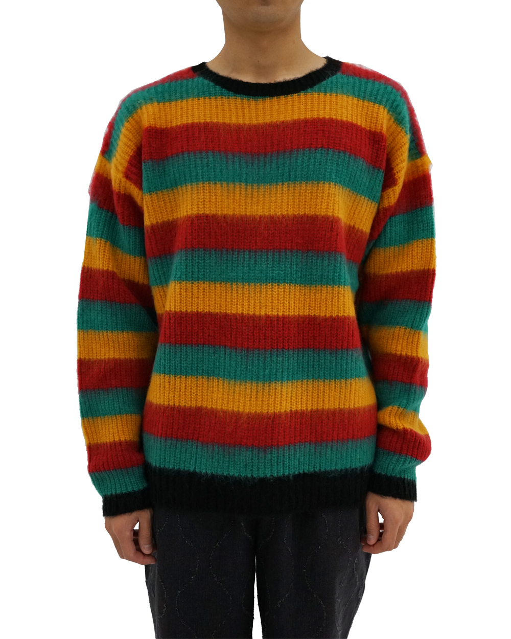 CAL O LINE Stripe mohair sweater (Rasta)