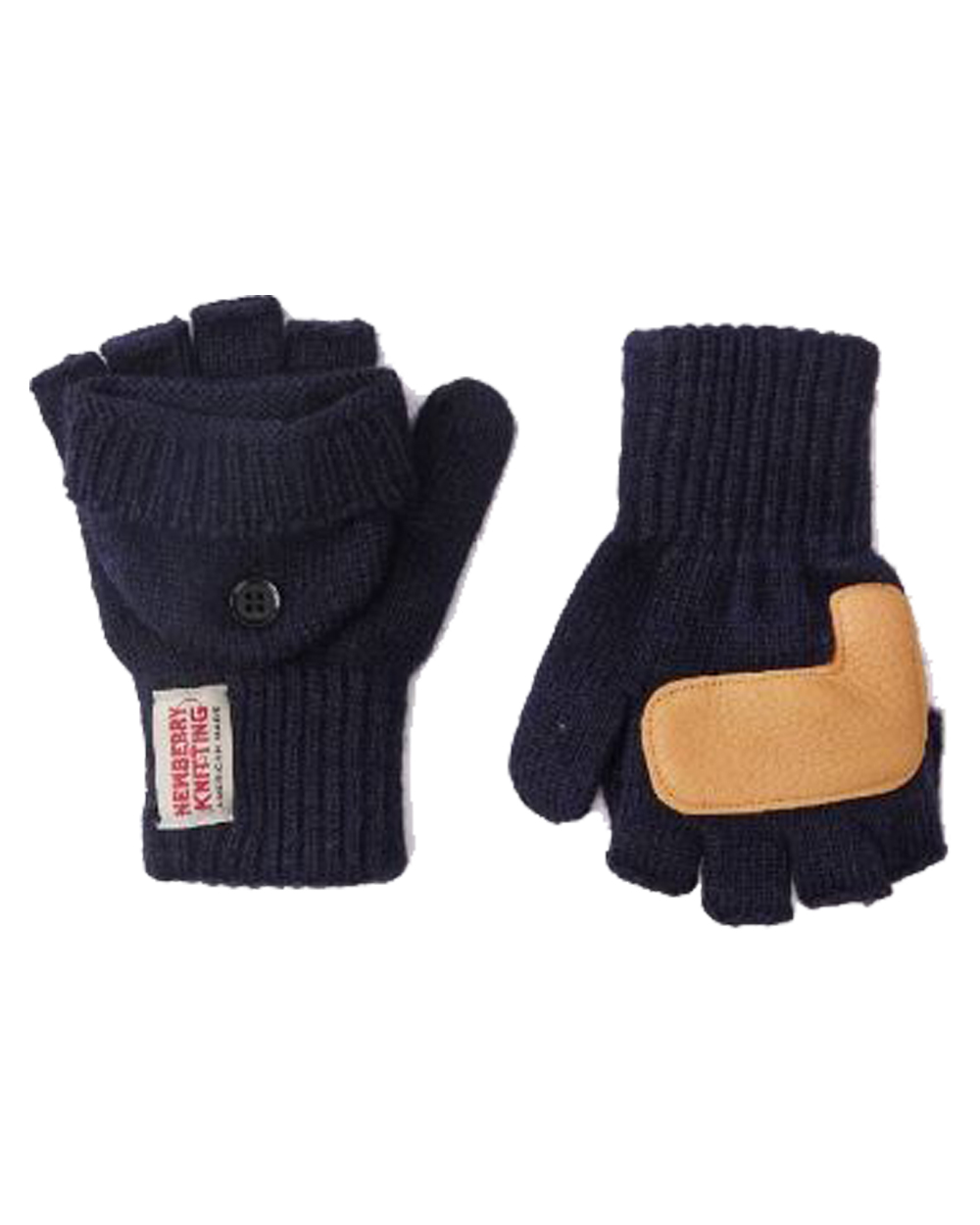 뉴베리니팅 Deer Leather Glomit Gloves (Navy)