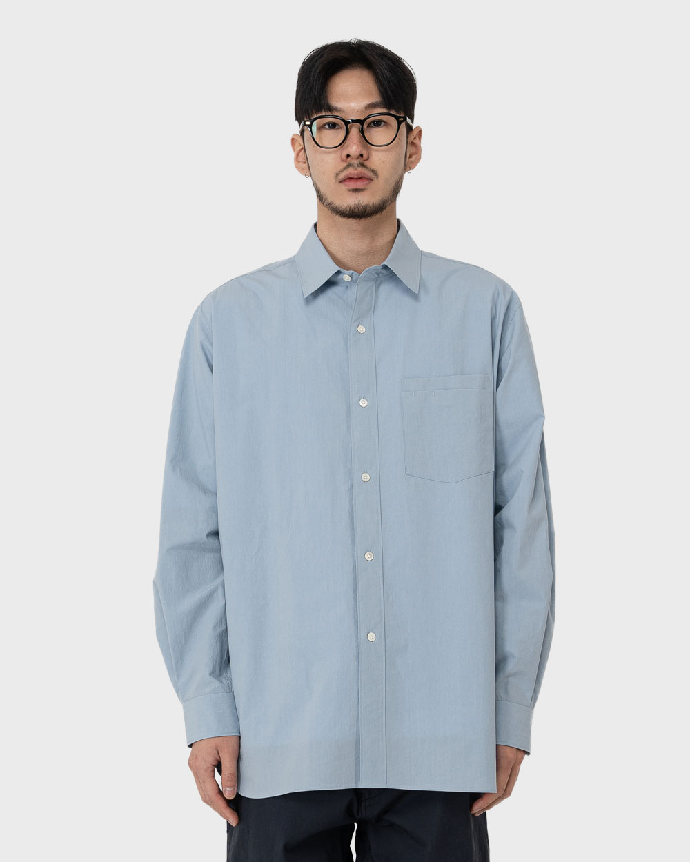 Typewriter Relaxed Shirts (Sky Blue)