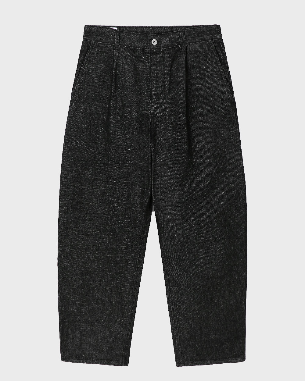아트이프액츠 One Tuck Curve Denim Pants (Washed Black)