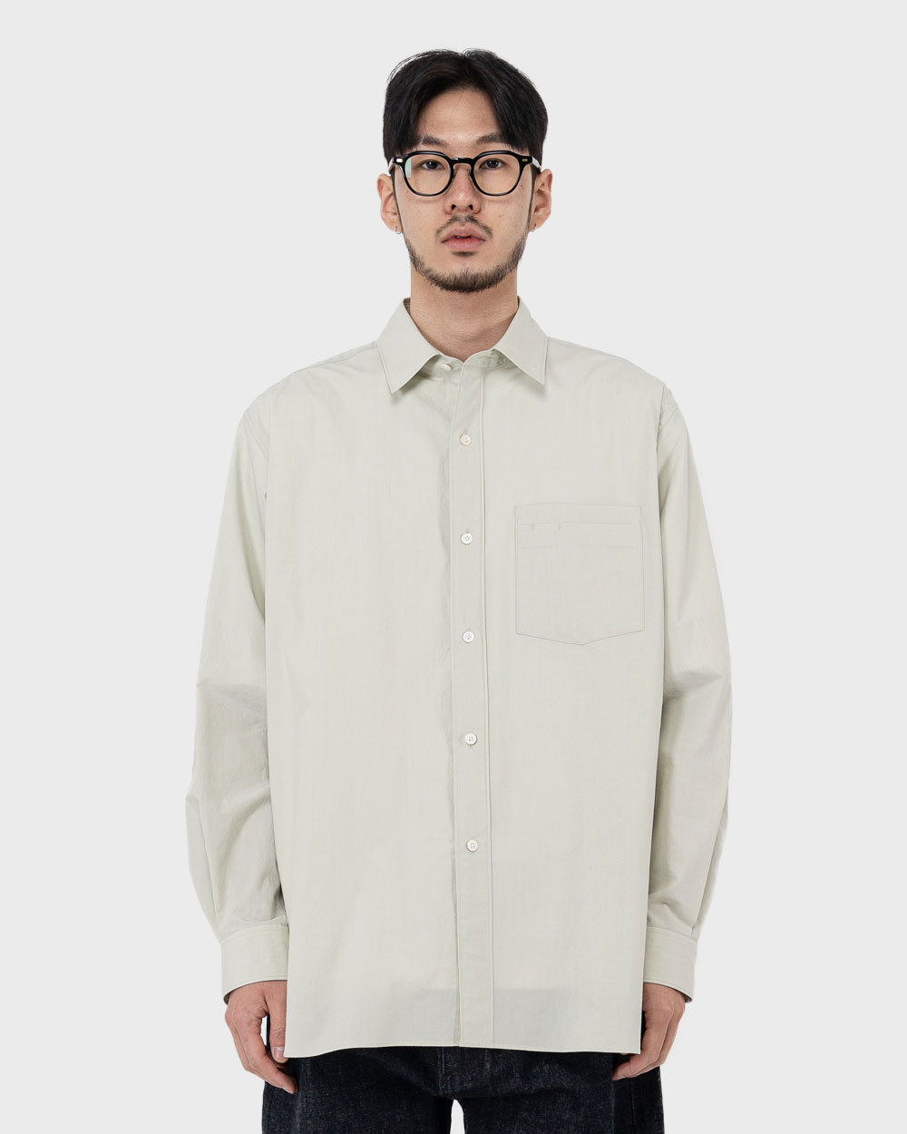 Typewriter Relaxed Shirts (Mint Green)