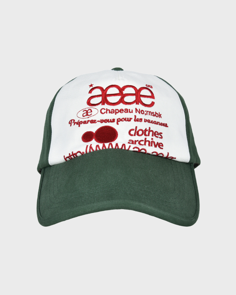 aeae Web logo 5 pannel ball cap (Green) *RE-STOCK*
