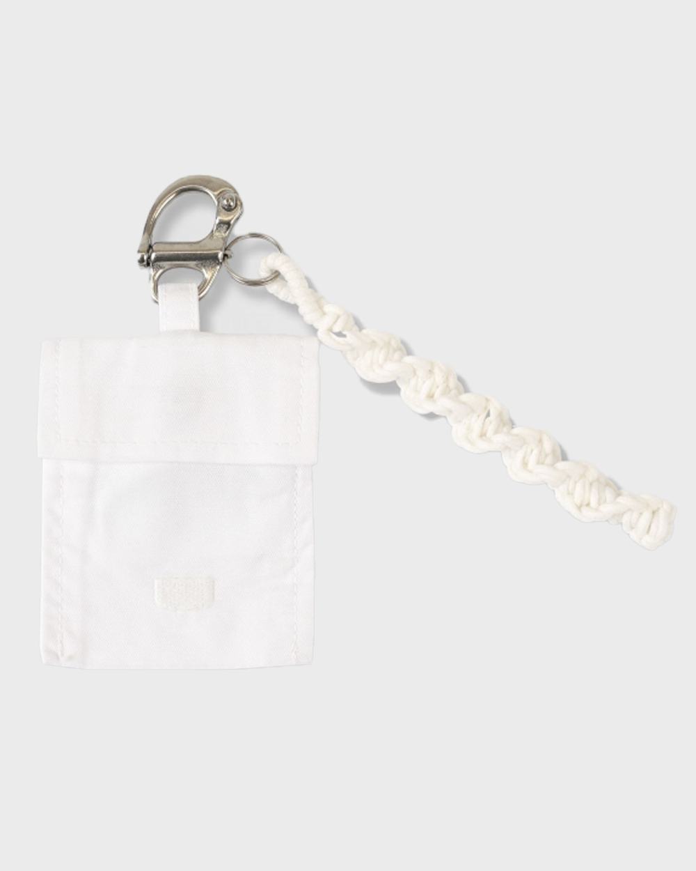 ÉÉ (Étiquette-vidÉ) Garments dyed pocket keyring (White)