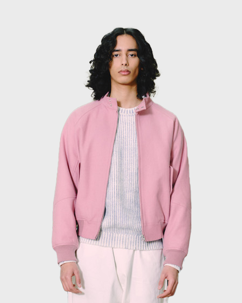 FDR Dobby Twill 3D Sleeve Harrington Jacket (Pink)