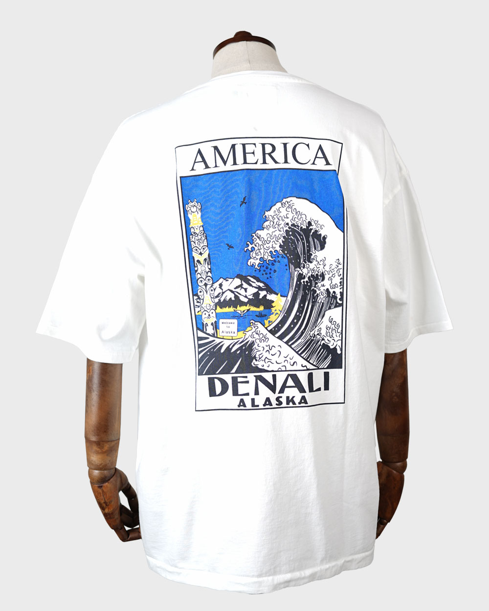 CAL O LINE America Wave T-shirt (Whtie)