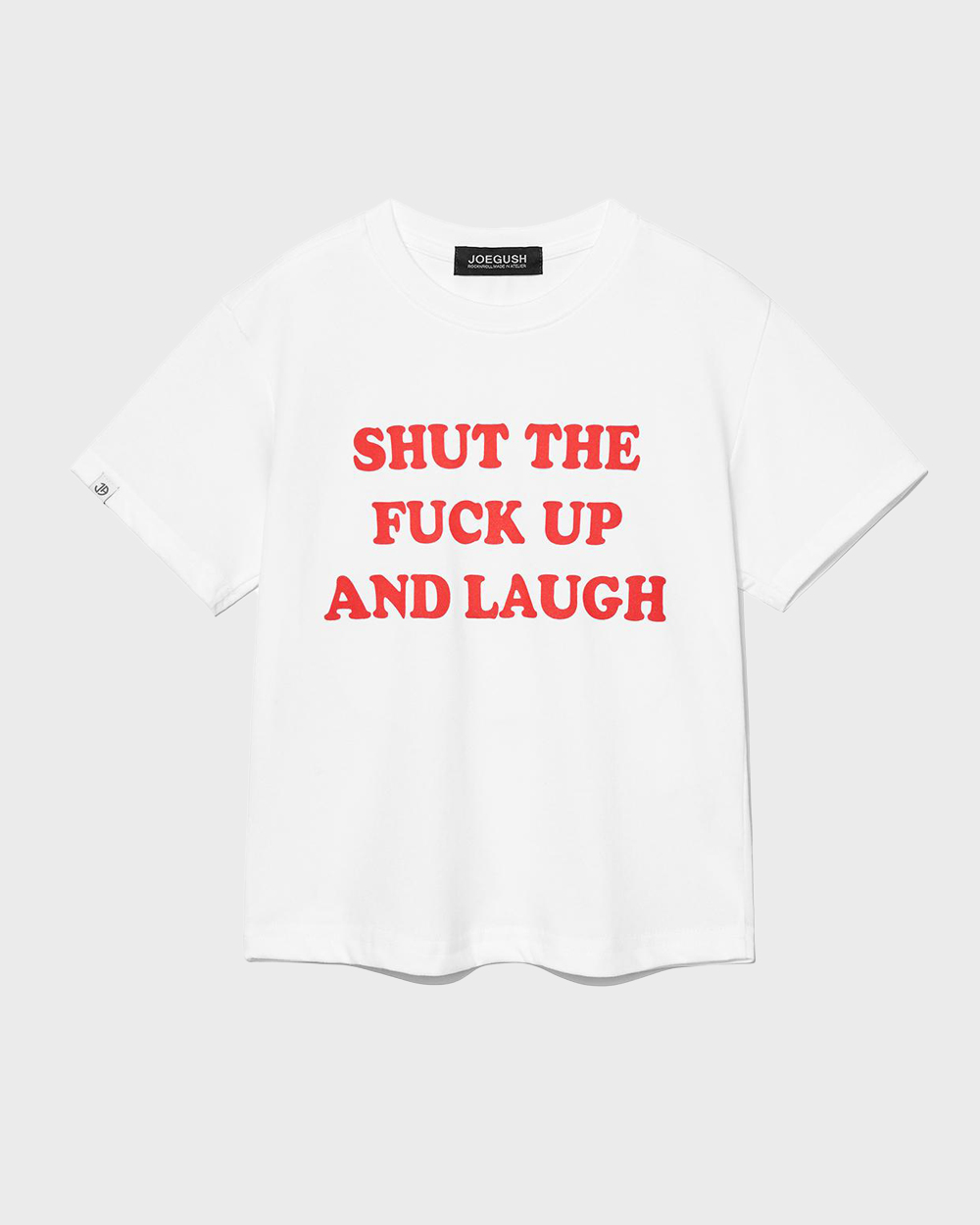 조거쉬 Shut the Fuck Up &amp; :)T-shirt (NEW CROP VER.) (White)