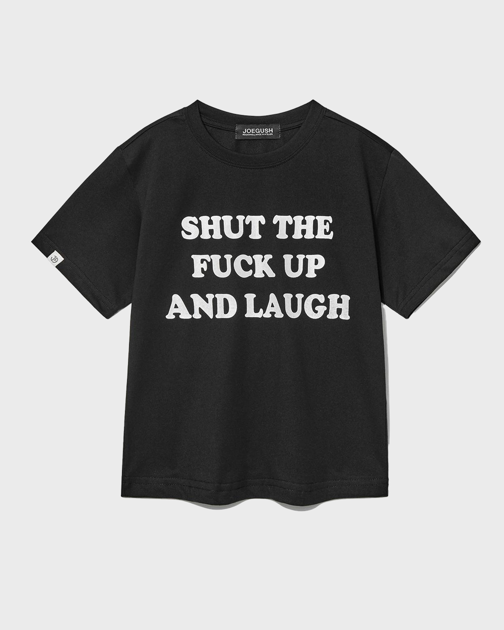 조거쉬 Shut the Fuck Up &amp; :)T-shirt (NEW CROP VER.) (Black)