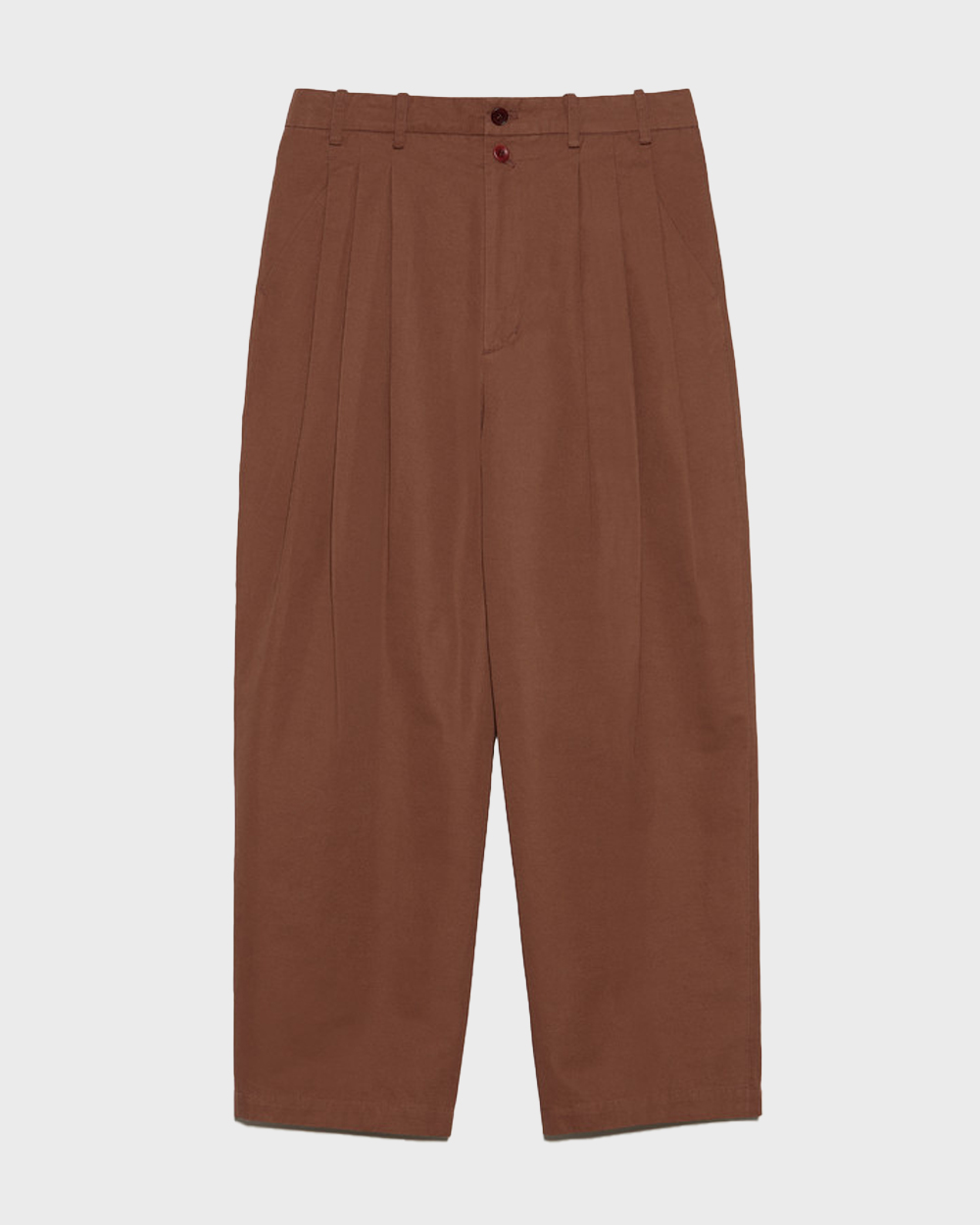아마이유우츠 8Pleats wide pants (Red brown)