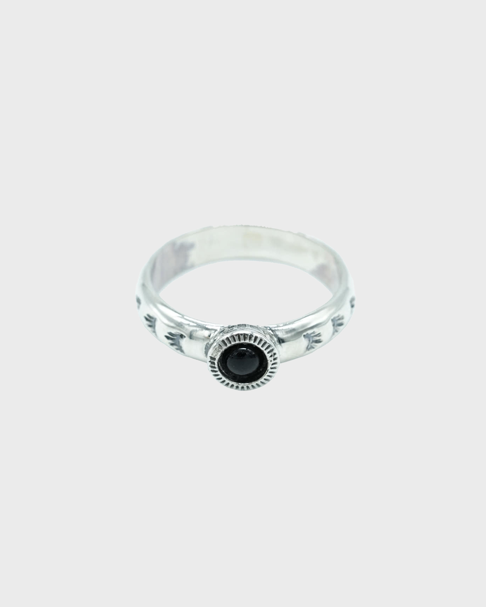 900 Silver Black Ring (KX-002)