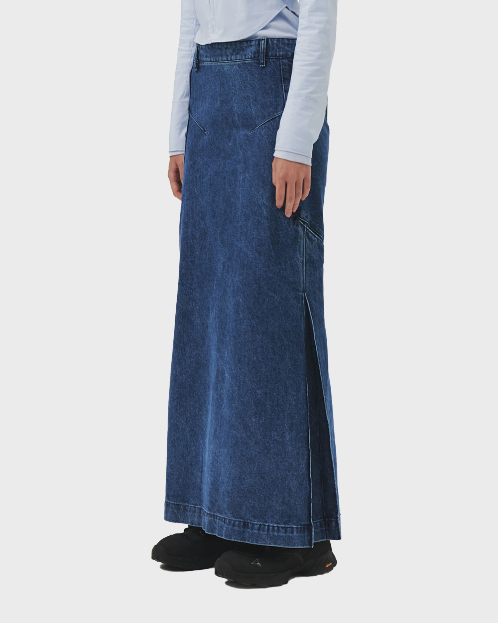 ÉÉ (Étiquette-vidÉ) Women&#039;s denim long skirt (Blue)