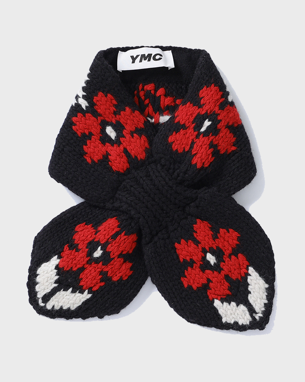 YMC Slot flower scarf (Black)