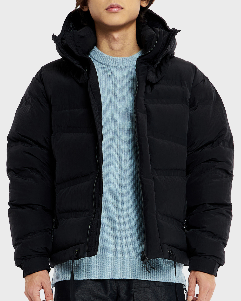 Oblique Quilted Puffa Down (Black)