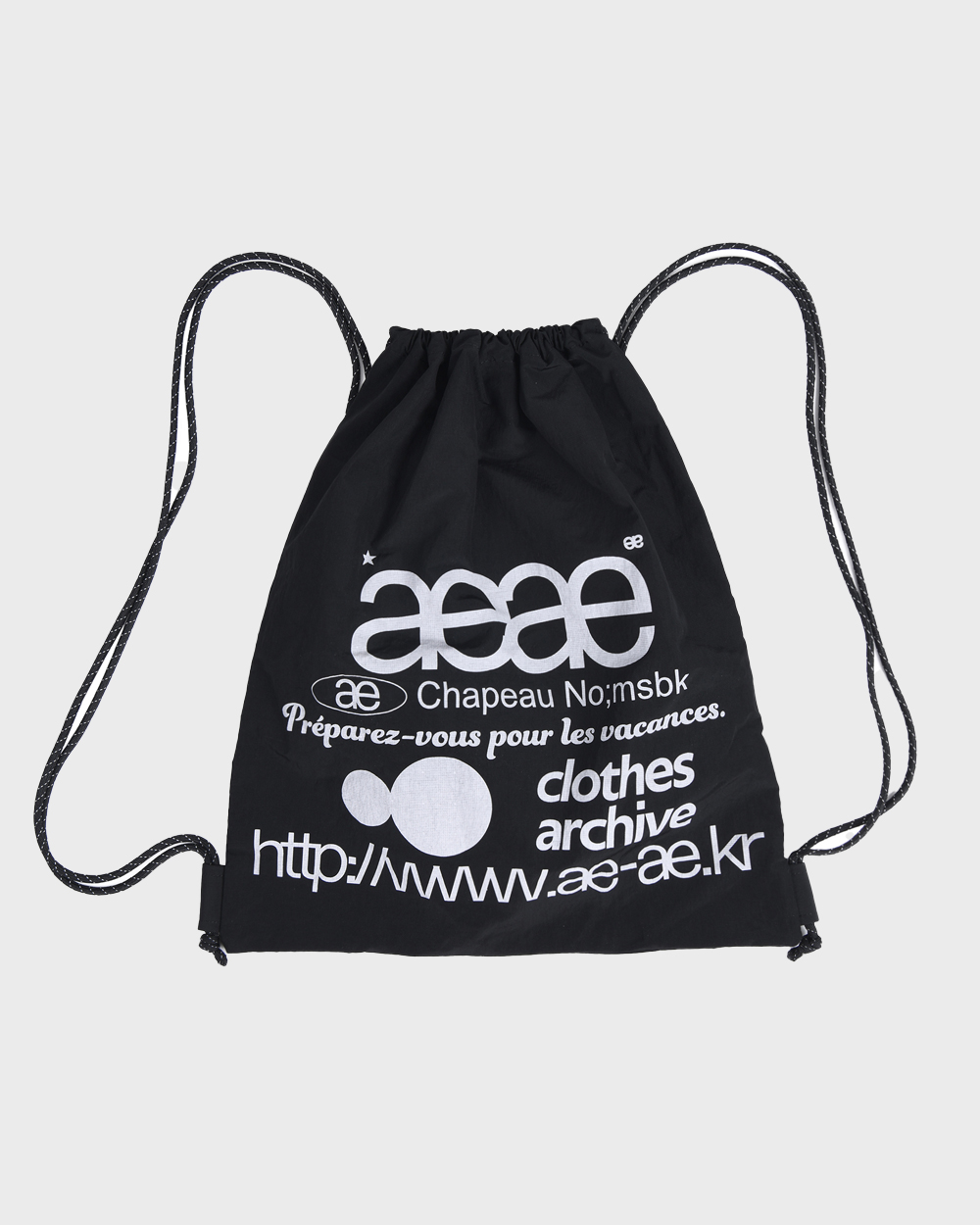 aeae Web Logo Gym Sack (Black)