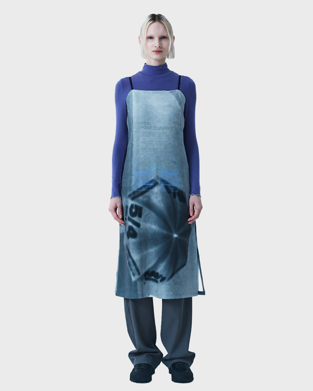 SEEN Umbrella printing knit dress (Grey)